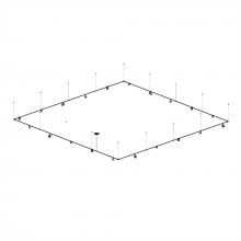 Sonneman SLS4239-K - 12' x 12' 1-Tier Path Square w/ Precise & Power Precise Smooth Cylinder Luminaires