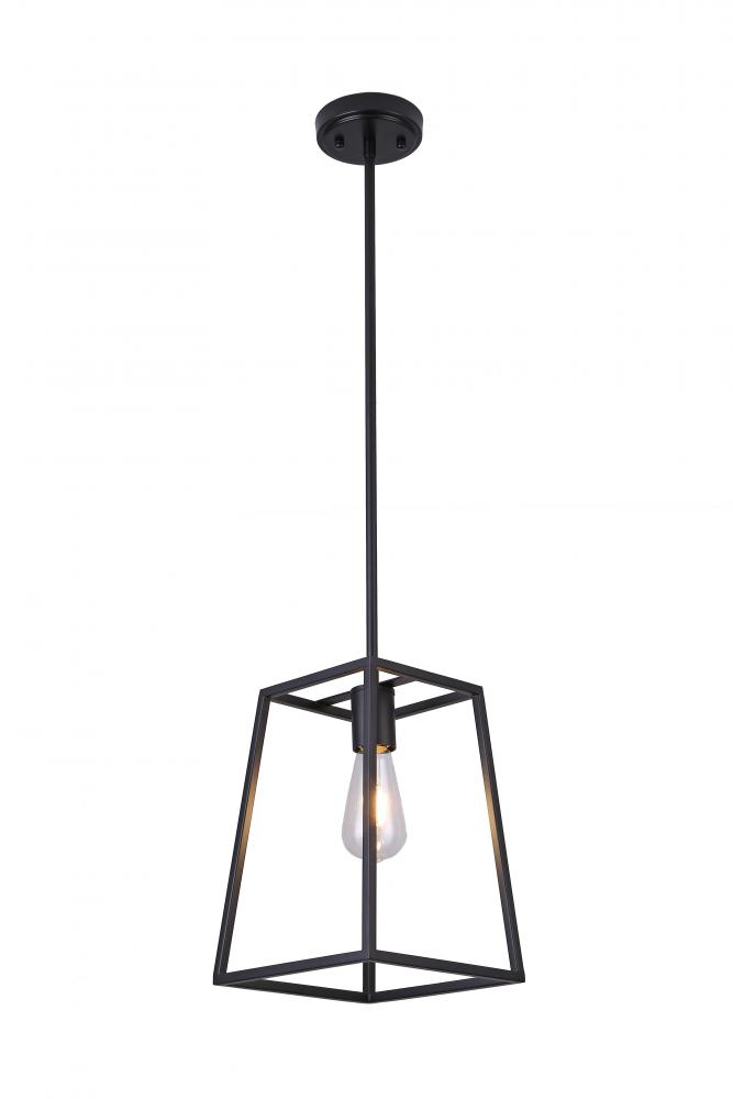 8.5" Mini Pendant in black finish with replaceable socket rings in Black, Chrome and Gold