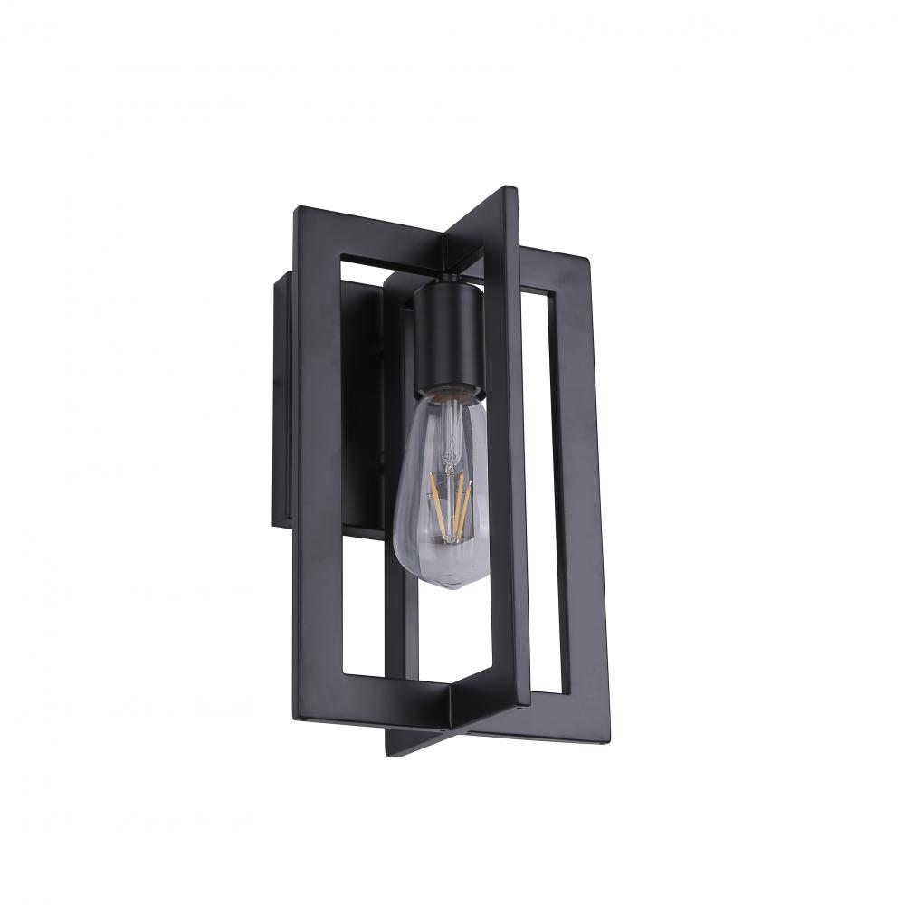 11" Outdoor Wall Lighting with 1X60W E26. Finish: Black Dimensions : H=11" W : 7.00"
