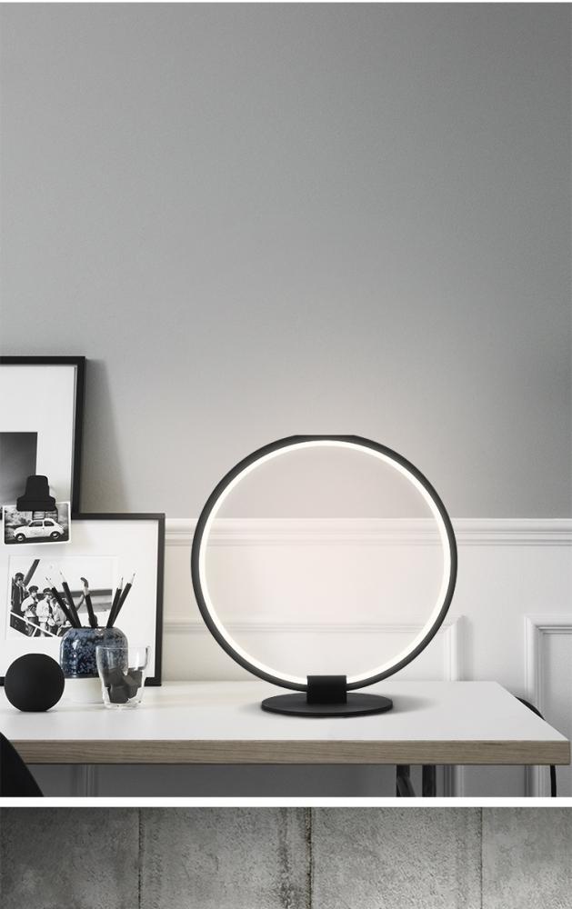 Circle Table Lamp, 18" Aluminium +PMMA Color : 3500K, Voltage: AC110-265V, 12 W, 1000 LM