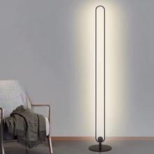Lit Up Lighting FL2203BK - U shape Floor Lamp, Aluminum + PMMA, Dimmable, Lumens : 2000 Size: 53" Color: 3500K Semi-Flush b