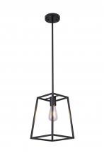 Lit Up Lighting LIT3830BK+MC - 8.5" Mini Pendant in black finish with replaceable socket rings in Black, Chrome and Gold