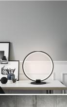 Lit Up Lighting TL2114BK - Circle Table Lamp, 18" Aluminium +PMMA Color : 3500K, Voltage: AC110-265V, 12 W, 1000 LM