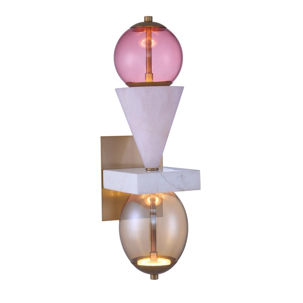 Demi Pink Jade LED Wall Sconce