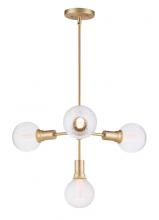 Maxim 11344SBR/BUL-G40-PR - Molecule 4-Light Pendant with G40 PR LED Bulbs