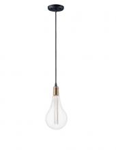 Maxim 12121BKAB/BUL-A52 - Early Electric 1-Light Pendant with A52 LED Bulb