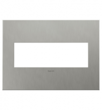 Legrand Canada AD3WP-MS - Extra-Capacity FPC Wall Plate, Brushed Stainless