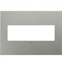 Legrand Canada AD3WP-BS - Extra-Capacity FPC Wall Plate, Brushed Stainless Steel