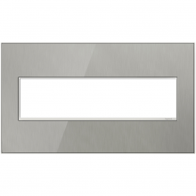 Legrand Canada AWM4GMS4 - Brushed Stainless, 4-Gang Wall Plate