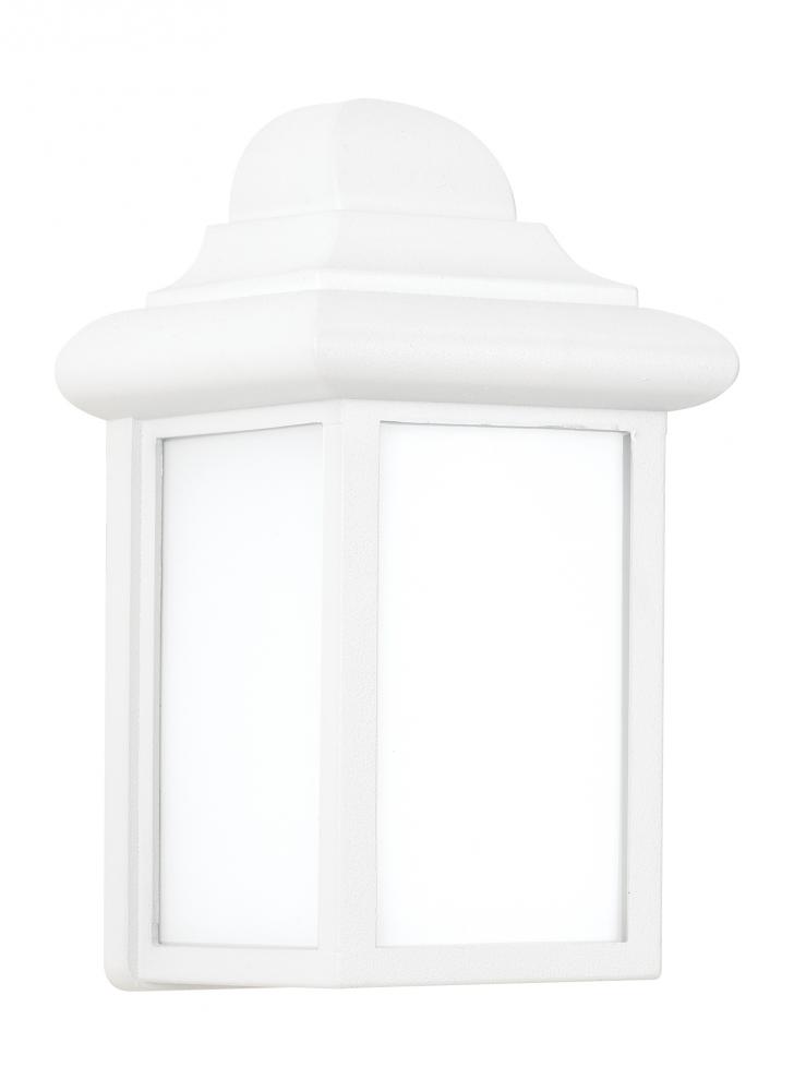 Mullberry Hill traditional 1-light outdoor exterior wall lantern sconce in white finish with smooth