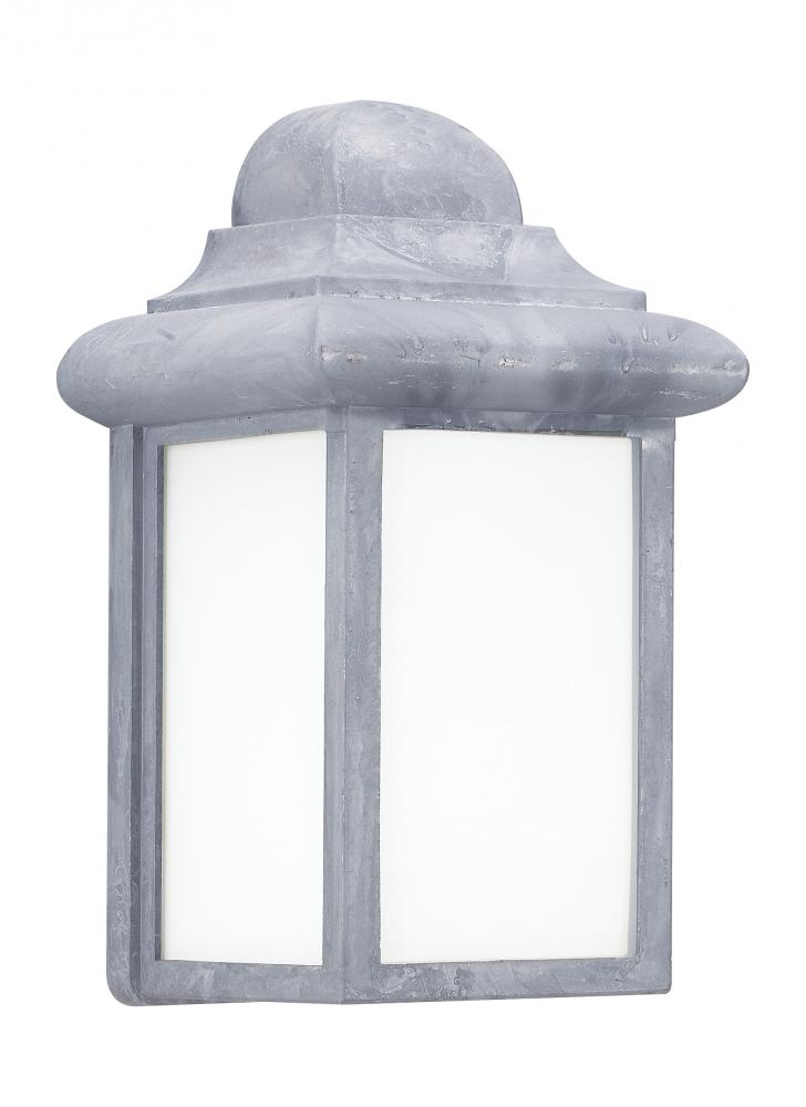 Mullberry Hill traditional 1-light outdoor exterior wall lantern sconce in pewter finish with smooth