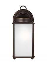 Generation Lighting 8593001-71 - New Castle traditional 1-light outdoor exterior large wall lantern sconce in antique bronze finish w