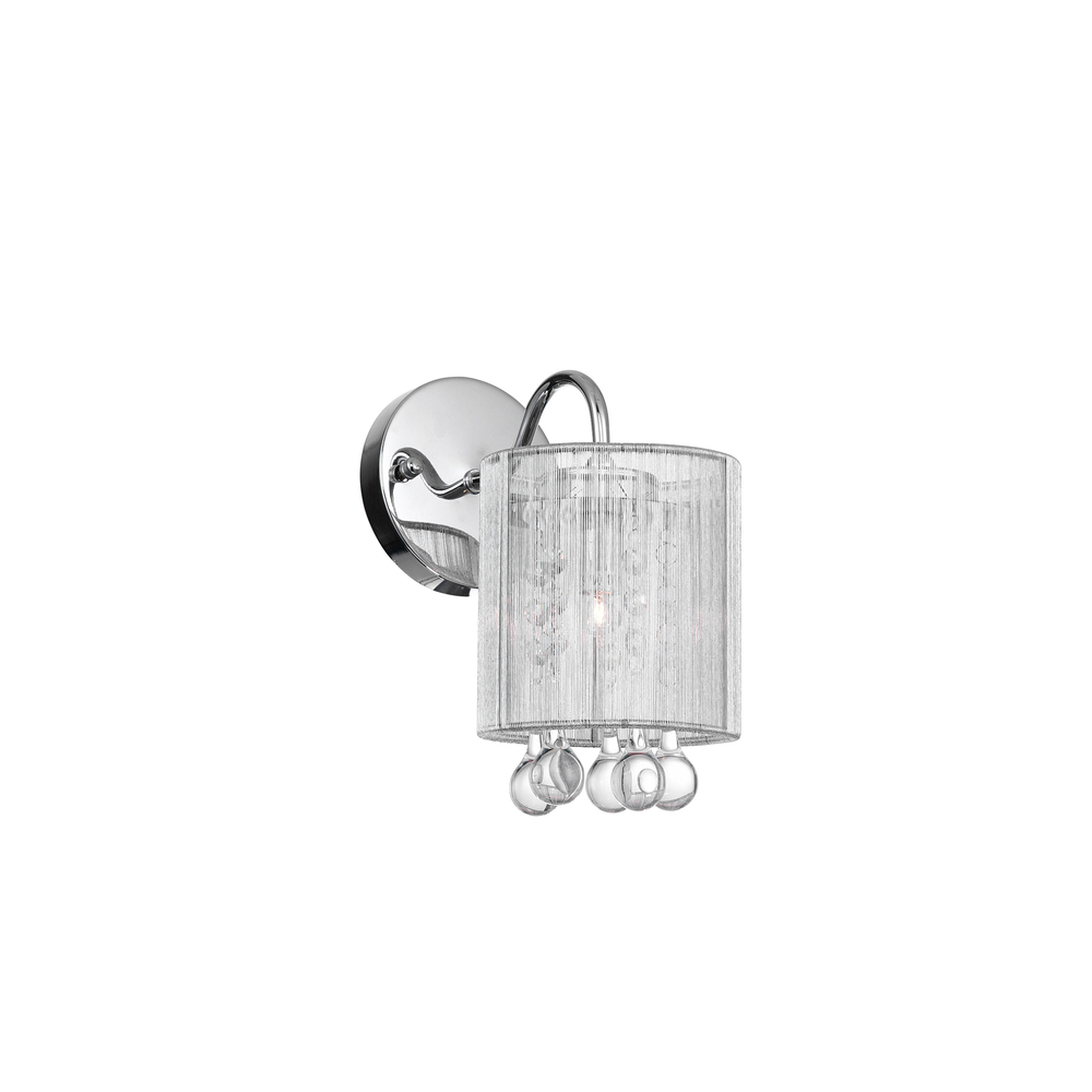 Water Drop 1 Light Bathroom Sconce With Chrome Finish