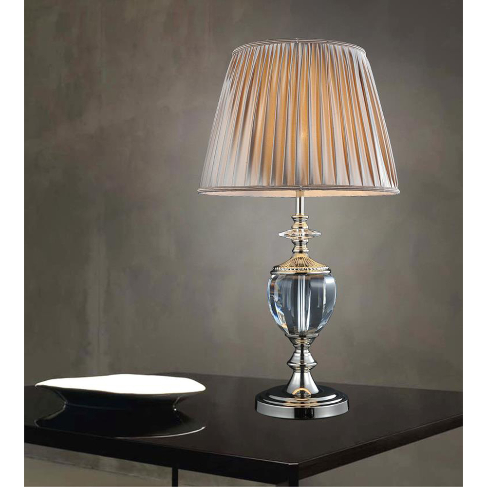 Yale 1 Light Table Lamp With Silver Finish