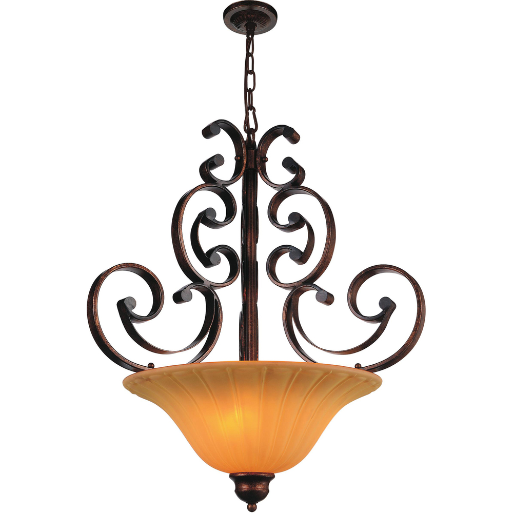 Victoria 3 Light Up Chandelier With Antique Gold Finish