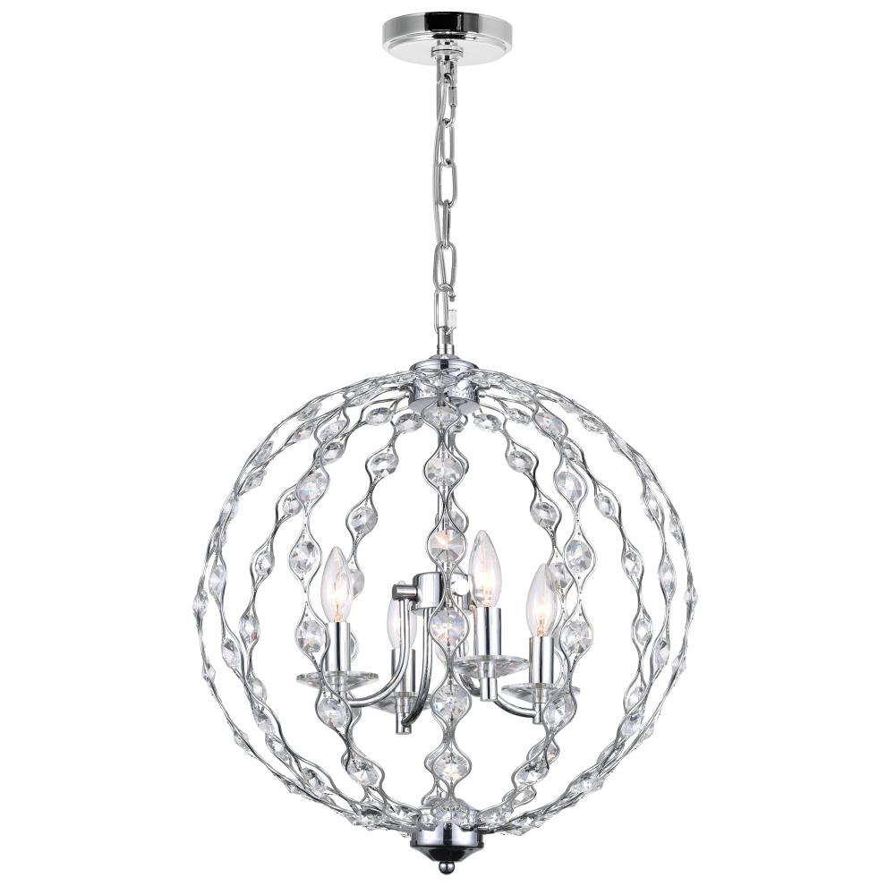 Esia 4 Light Chandelier With Chrome Finish