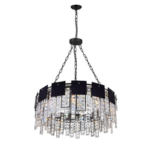 CWI Lighting 1099P32-10-613 - Glacier 10 Light Down Chandelier With Polished Nickel Finish