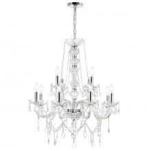 CWI Lighting 8023P30C - Princeton 12 Light Down Chandelier With Chrome Finish