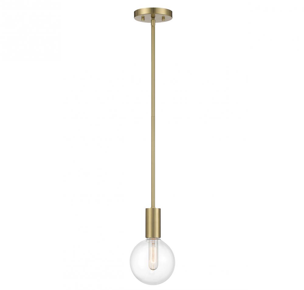 Wright 1-Light Mini-Pendant in Warm Brass