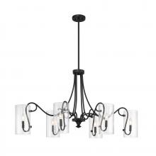 Savoy House Canada 1-4571-6-89 - Calgary 6-Light Oval Chandelier in Matte Black