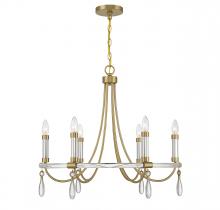Savoy House Canada 1-7716-6-195 - Mayfair 6-Light Chandelier in Warm Brass and Chrome