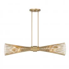Savoy House Canada 1-9601-6-171 - Longfellow 6-Light Linear Chandelier in Burnished Brass