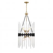 Savoy House Canada 3-1936-6-143 - Santiago 6-Light Pendant in Matte Black with Warm Brass Accents