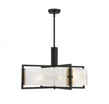Savoy House Canada 7-1696-5-143 - Hayward 5-Light Pendant in Matte Black with Warm Brass Accents