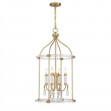 Savoy House Canada 7-7714-4-195 - Mayfair 4-Light Pendant in Warm Brass and Chrome