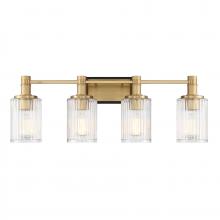 Savoy House Canada 8-1102-4-143 - Concord 4-Light Bathroom Vanity Light in Matte Black with Warm Brass