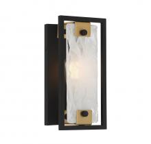 Savoy House Canada 9-1697-1-143 - Hayward 1-Light Wall Sconce in Matte Black with Warm Brass Accents
