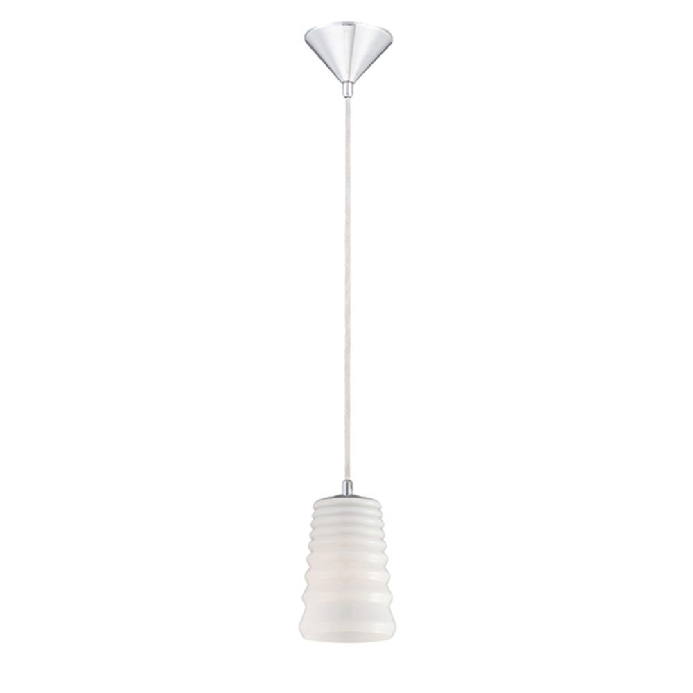LASO,1LT PENDANT,LRG,CHR/WHT