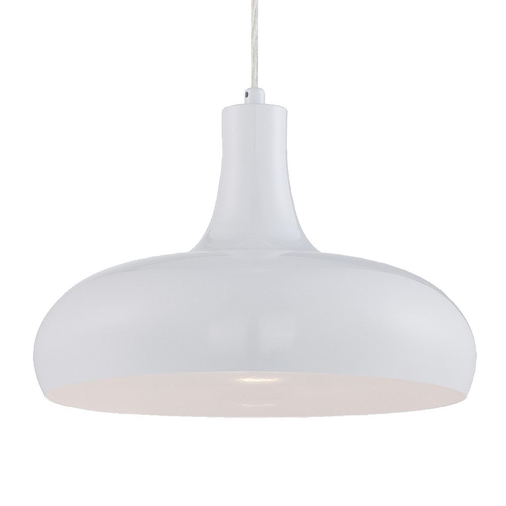 Una, 1Lt Pendant, White/White