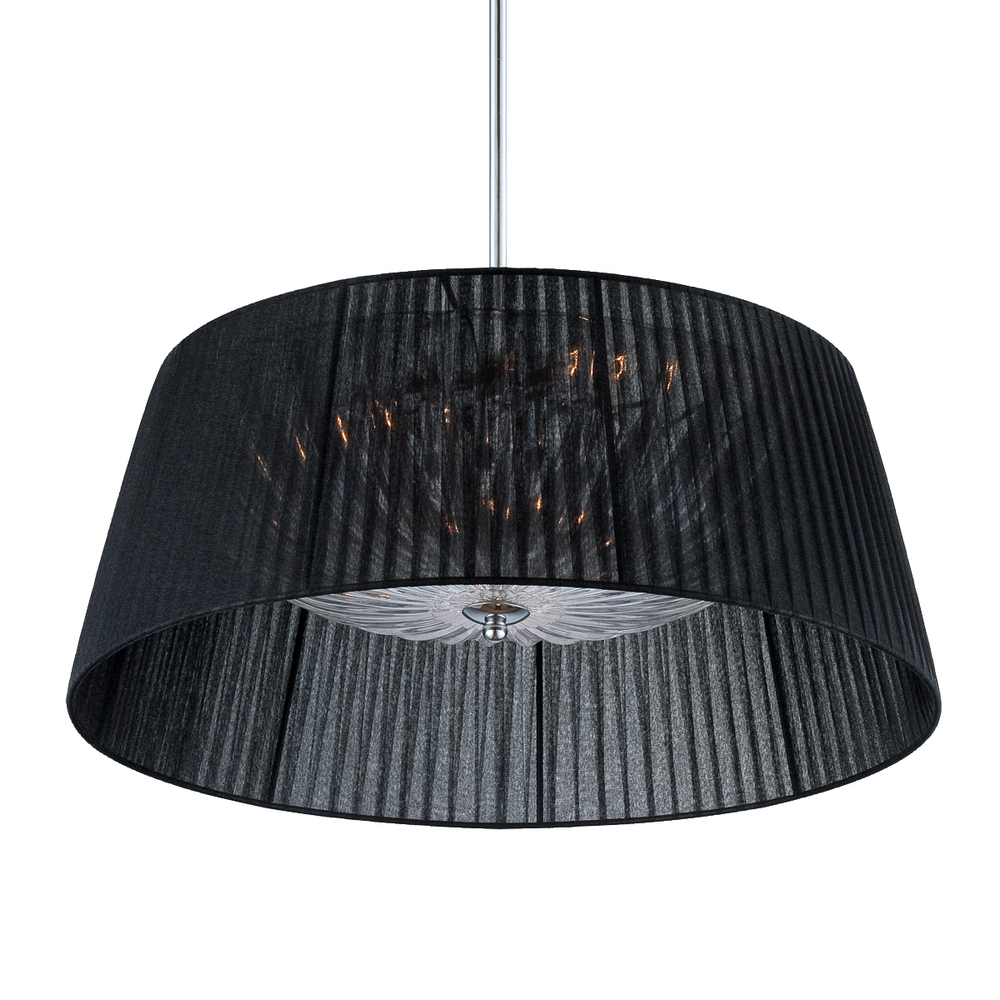 Salvo, 3Lt Pendant, Chrome/Black