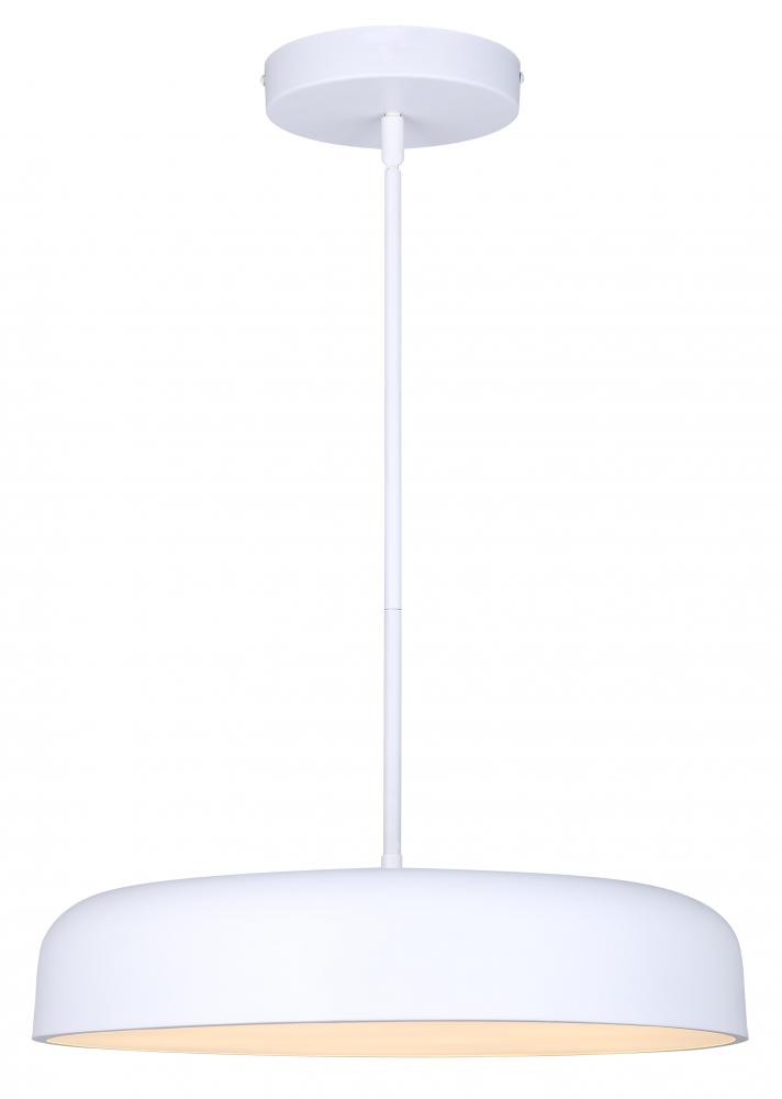 ZARIA, MWH Color, 18" W Rod LED Chandelier, Acrylic, 42W LED (Int.), Dimm., 2200 lm, 3/4/5000K 3
