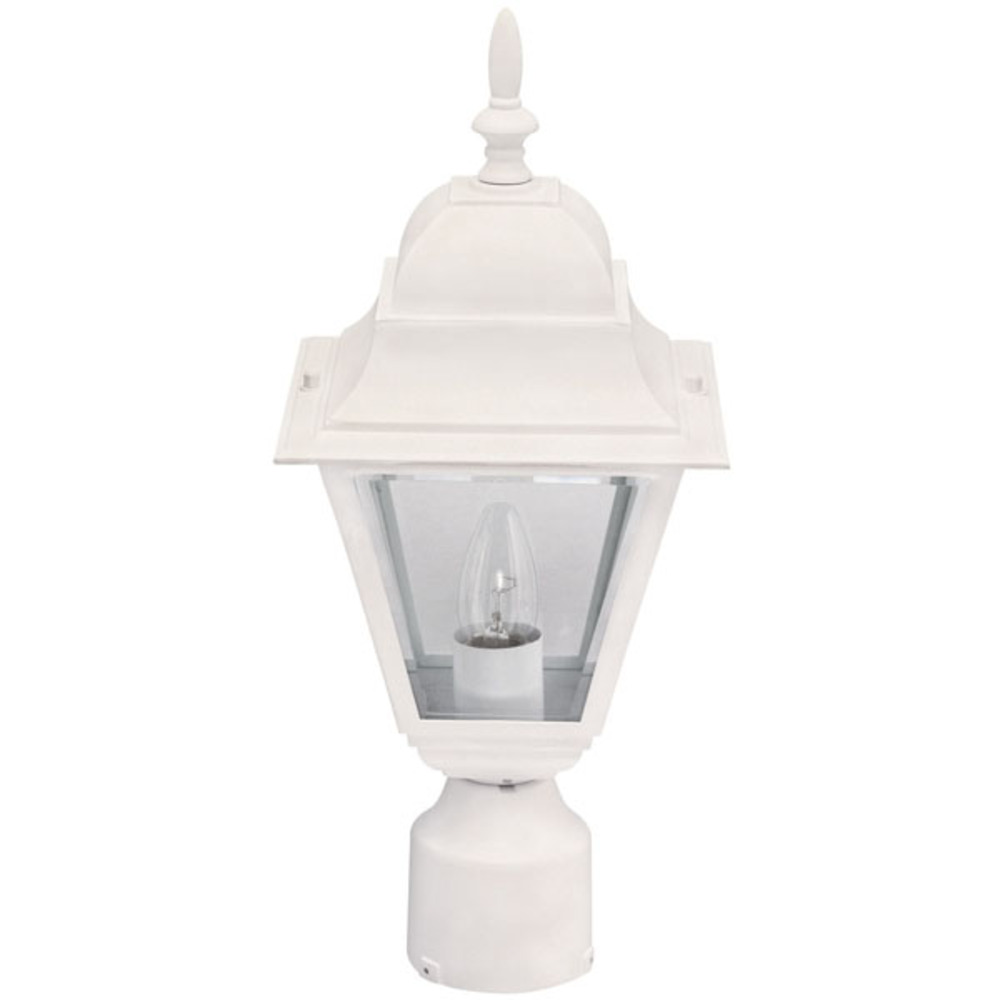 Outdoor, 1 Bulb Post Light, Clear Bevelled Glass, 100W Type A or B, 3 1/4" Post