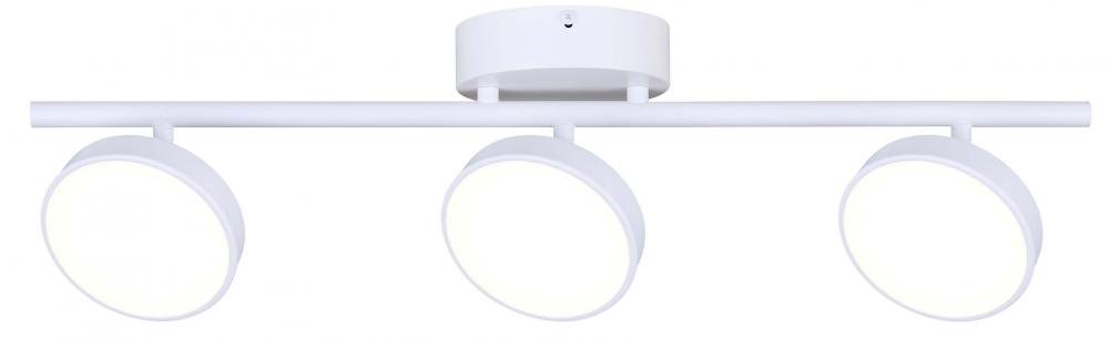 Neelia, LT257A03WH, MWH Color, 3 Lt LED Track, Acrylic, 25W LED (Integrated), Dimmable, 1850 Lumens