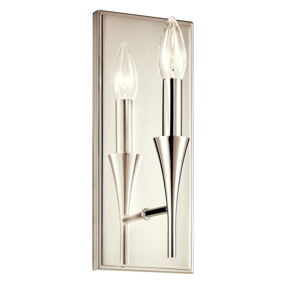 Alvaro 11.5 Inch 1 Light Wall Sconce in Polished Nickel