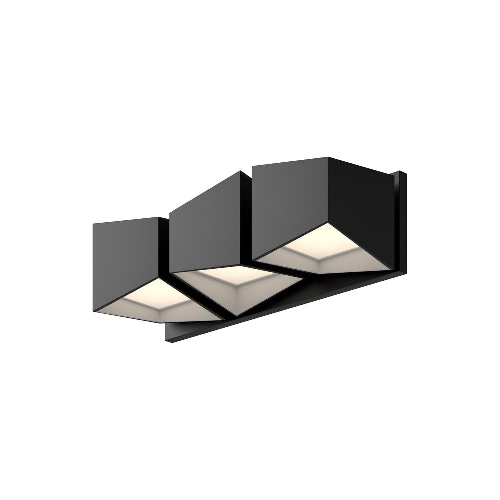 Cubix 18-in Black/White LED Vanity