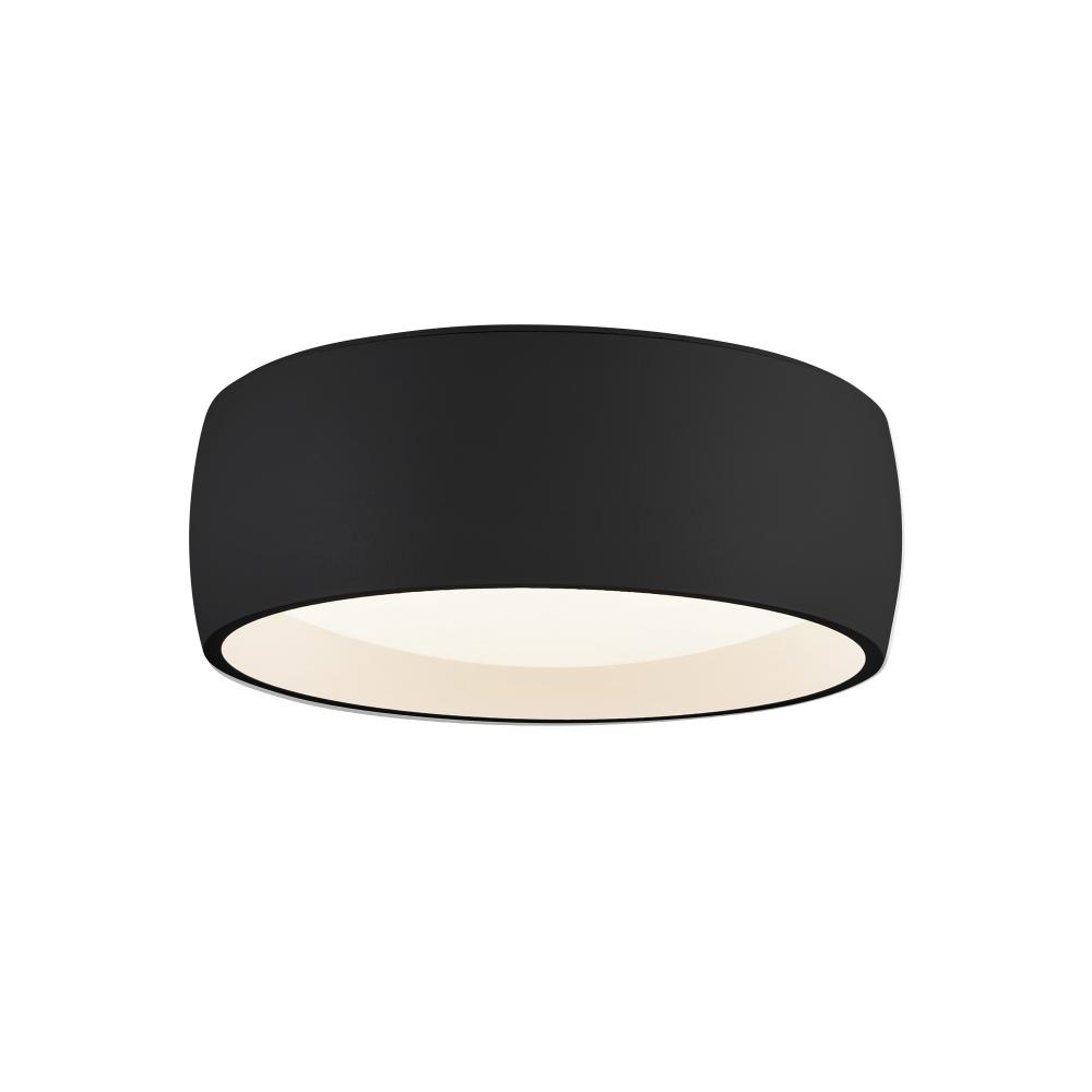 Savile 4-in Black LED Flush Mount