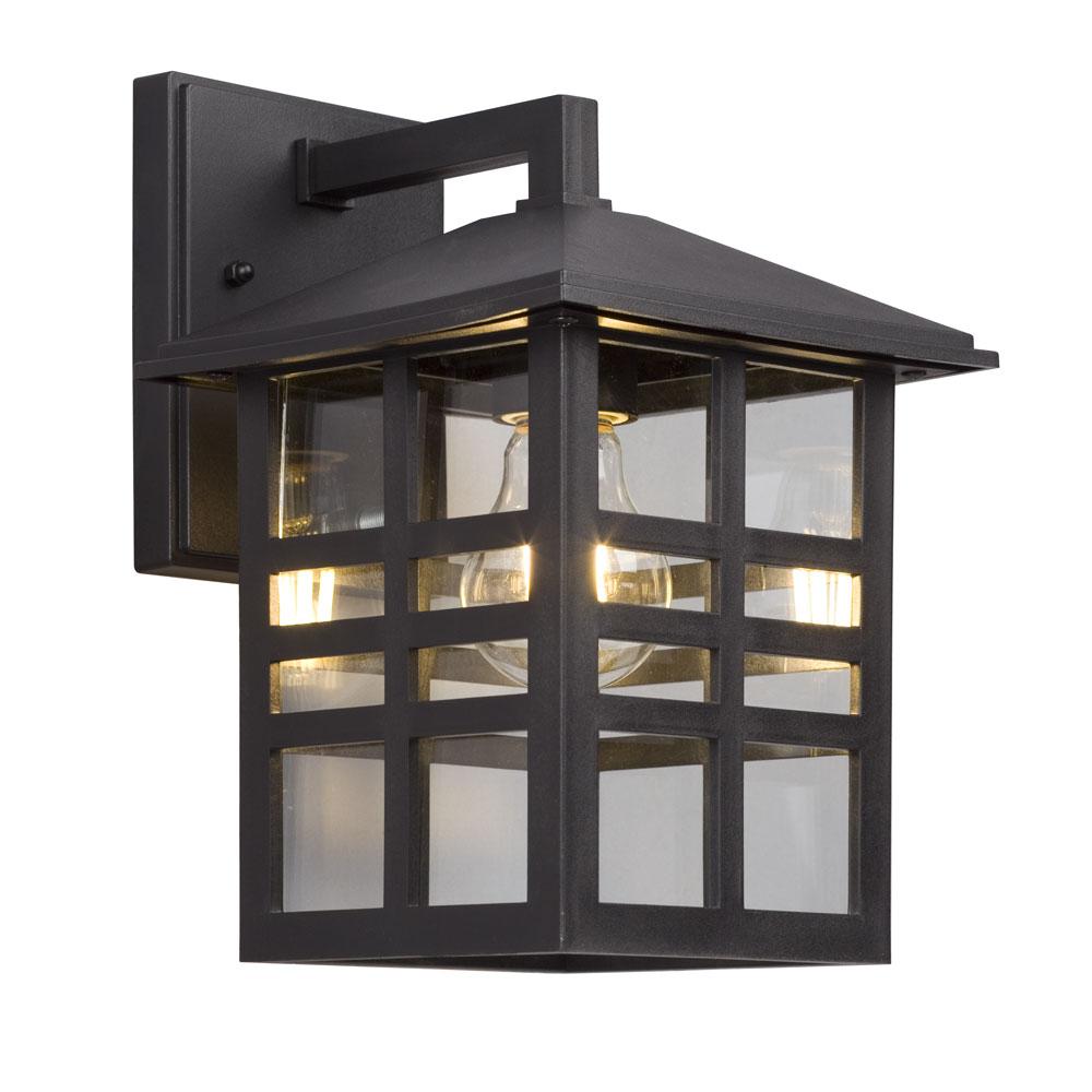 Plastic Outdoor Black with Clear Glass