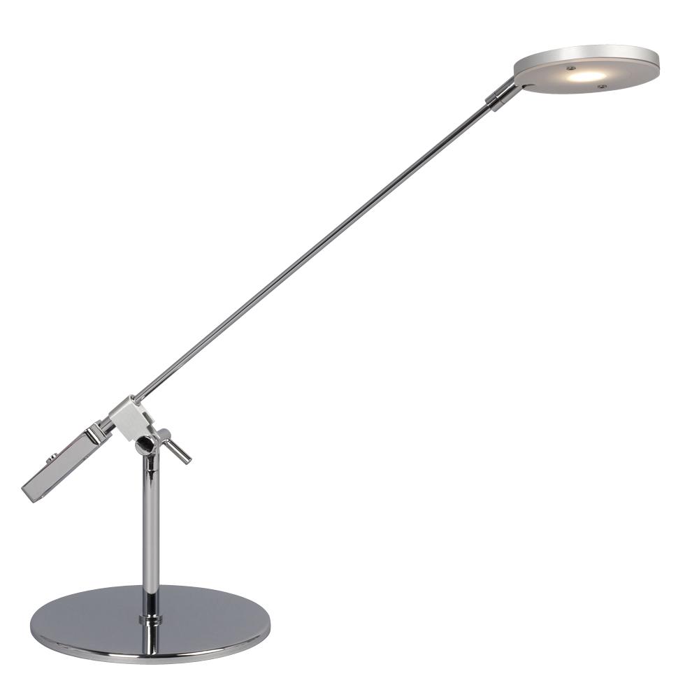 1-Light 5W LED Table Lamp - Polished Chrome with Adjustable Arm