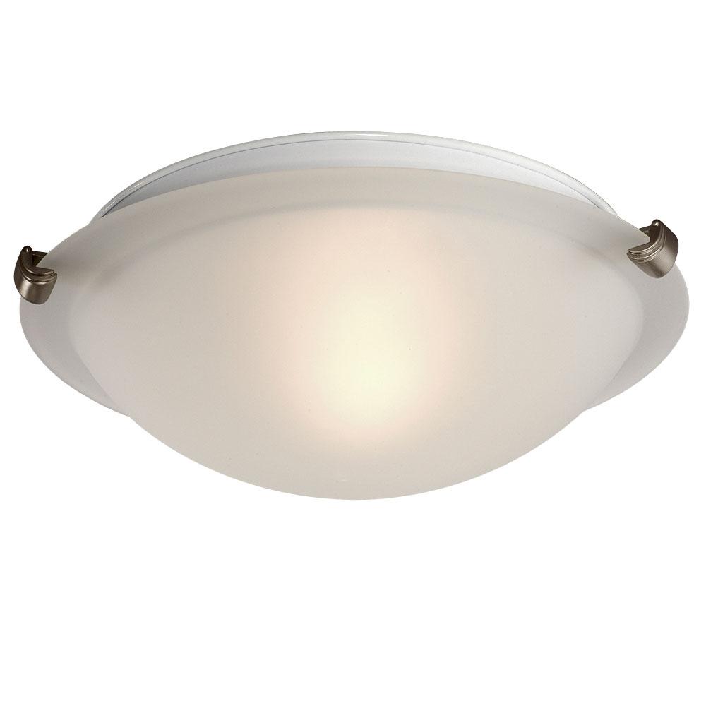 Flush Mount Ceiling Light - in Pewter finish with Frosted Glass
