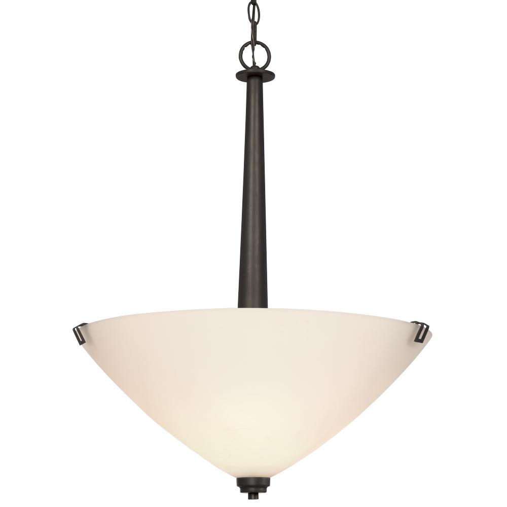 Pendant - Oil Rubbed Bronze w/ Frosted White Glass