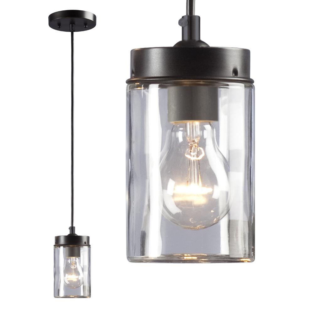 1-Light Mini-Pendant - in Oil Rubbed Bronze finish with Clear Glass Shade