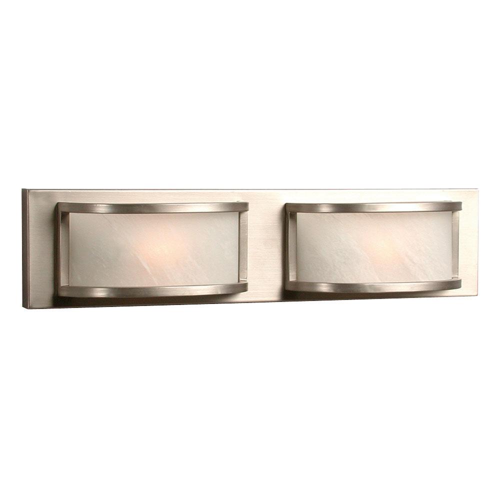 2-Light Bath & Vanity Light  - in Pewter finish with Marbled Glass