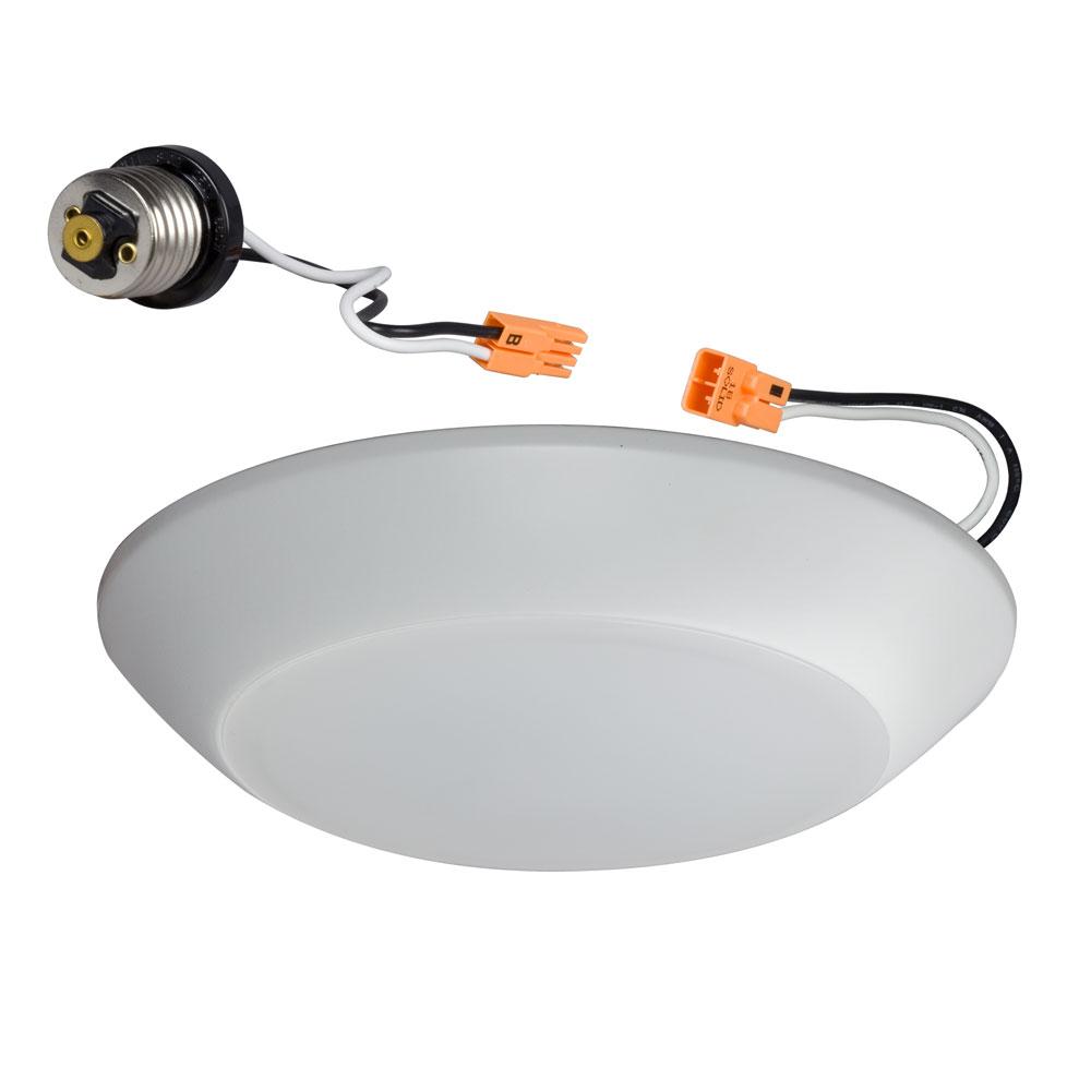 5"/6" AC LED Surface or Recessed Disk Light - in White Finish, Dimmable