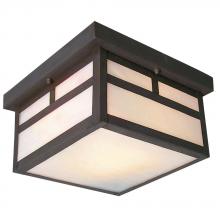 Galaxy Lighting 306120OBZ - Outdoor Ceiling Fixture - Old Bronze w/ White Marbled Glass