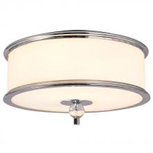 Galaxy Lighting L612065CH016A1 - LED Flush Mount Ceiling Light - in Polished Chrome finish with White Glass