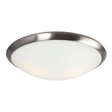 Galaxy Lighting L612394BN010A1 - LED Flush Mount Ceiling Light - in Brushed Nickel finish with Satin White Glass